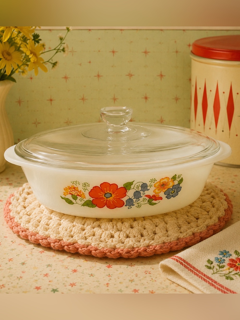 GlasBake oval vintage glass casserole  J 235 ⚠️